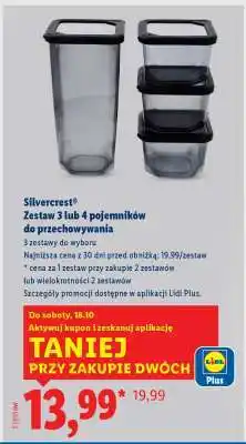 Lidl Silvercrest Zestaw 3 lub 4 pojemników do przechowywania oferta