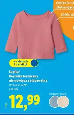 Lidl Lupilu Koszulka termiczna niemowlęca z biobawełną oferta