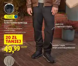 Lidl Esmara men Spodnie termiczne męskie cargo oferta