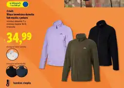 Lidl Crivit Bluza termiczna damska lub męska z polaru oferta