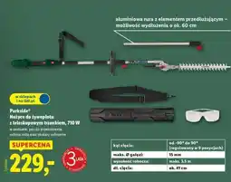 Lidl Parkside Nożyce do żywopłotu z teleskopowym trzonkiem, 710 W oferta