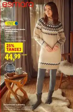 Lidl Sukienka dzianinowa damska z domieszką wełny oferta