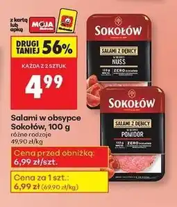 Biedronka Salami w obsypce nuss Sokołów oferta