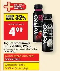 Biedronka Jogurt truskawka-malina Danone Yopro oferta