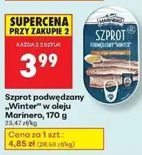 Biedronka Szprot podwędzany winter w oleju roślinnym Marinero oferta