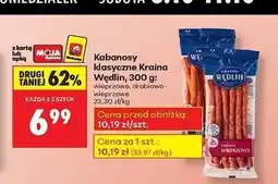 Biedronka Kabanosy klasyczne drobiowe-wieprzowe Kraina Wędlin oferta