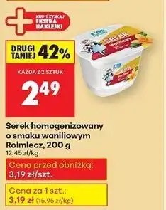 Biedronka Serek waniliowy Rolmlecz oferta