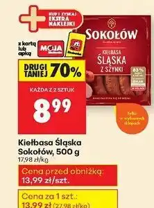 Biedronka Kiełbasa śląska z szynki Sokołów oferta