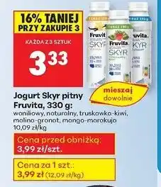 Biedronka Jogurt mango marakuja Fruvita Skyr oferta