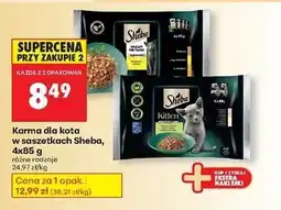 Biedronka Karma dla kota wybór smaków w sosie Sheba Kitten oferta
