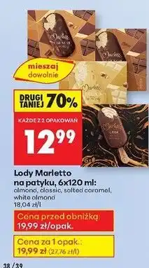 Biedronka Lody white almond Marletto oferta