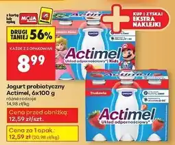Biedronka Jogurt kids truskawka i banan Danone Actimel oferta