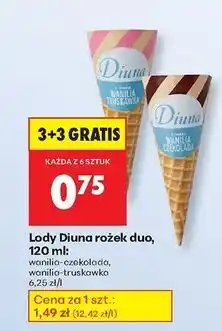 Biedronka Lody wanilia truskawka Diuna oferta