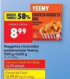Biedronka Box nuggetsy z kurczaka + 2 sosy 25 g Yeemy oferta
