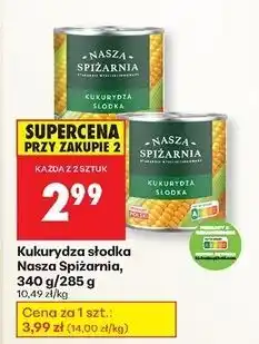 Biedronka Kukurydza słodka Nasza Spiżarnia oferta