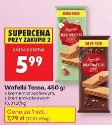 Biedronka Wafelki tasso z kremem kakaowym Bonitki oferta