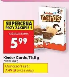 Biedronka Herbatniki czekoladowe Kinder Cards oferta