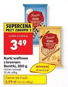 Biedronka Rurki z kremem waniliowym Bonitki oferta