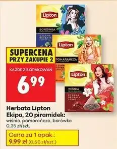 Biedronka Herbata czarna z wiśnią Lipton oferta