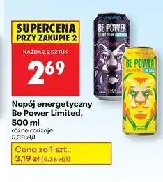 Biedronka Napój energetyczny midnight zero Be Power oferta