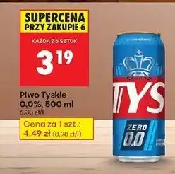 Biedronka Piwo Tyskie 0.0% oferta