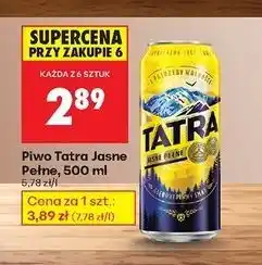Biedronka Piwo Tatra Jasne Pełne oferta