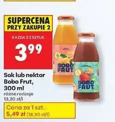 Biedronka Sok jabłko, marchewka i morela Bobo Frut oferta