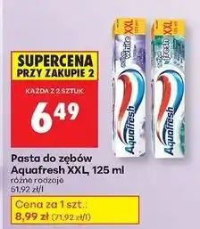 Biedronka Pasta do zębów z mentolem Aquafresh Active Fresh oferta