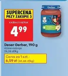 Biedronka Deserek jabłuszka z truskawkami i leśnymi jagodami Gerber oferta
