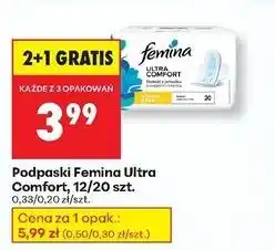 Biedronka Podpaski ultra comfort normal Femina oferta