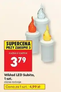 Biedronka Wkład led 30 dni czerwony Subito oferta