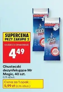 Biedronka Chusteczki dezynfekujące Mr Magic oferta