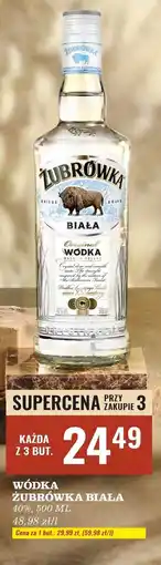 Biedronka Wódka Żubrówka Biała oferta