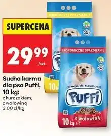 Biedronka Karma sucha dla psa z wołowiną Puffi oferta