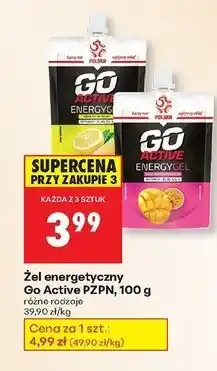 Biedronka Żel energetyczny cytrynowy Go Active oferta