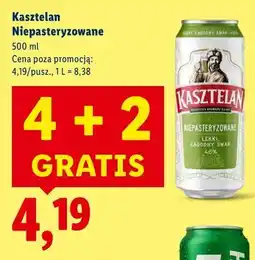Lidl Piwo Kasztelan niepasteryzowane oferta