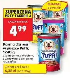 Biedronka Karma dla psa z cielęciną Puffi oferta