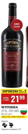 Biedronka Wino Witosha Premium Sweet Red oferta