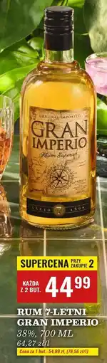 Biedronka Rum Gran Imperio Blanco oferta