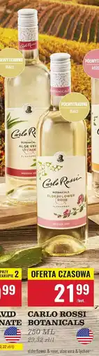 Biedronka Wino Carlo Rossi Botanicals Elderflower Rose oferta