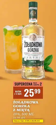 Biedronka Wódka Żołądkowa Gorzka Z Miętą oferta