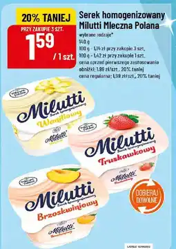 Polomarket Serek homogenizowany Milutti Mleczna Polana 140g różne rodzaje oferta