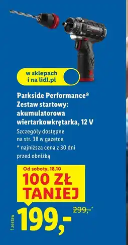 Lidl Akumulatorowa wkrętarka Parkside oferta