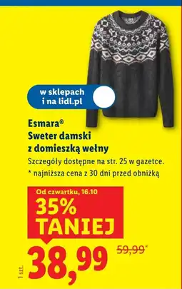 Lidl Sweter damski Esmara oferta