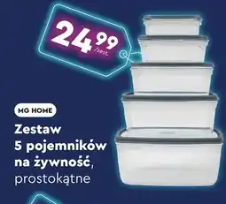Biedronka Zestaw pojemników MG Home oferta
