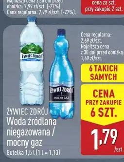 ALDI Woda źródlana Żywiec zdrój oferta