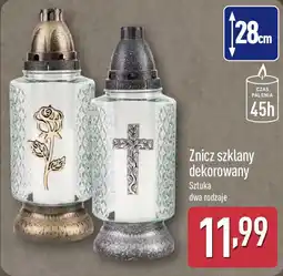 ALDI Znicz szklany dekorowany oferta