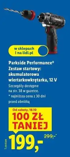 Lidl Wiertarko-wkrętarka akumulatorowa Parkside oferta