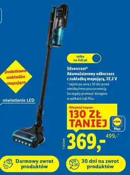 Lidl Odkurzacz bezprzewodowy 2w1 z funkcja mopowania Silvercrest oferta