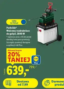 Lidl Rozdrabniacz walcowy 2800w Parkside oferta